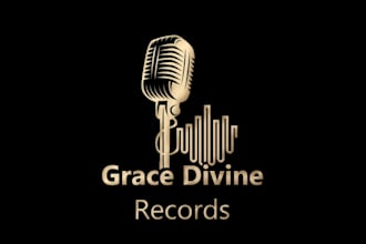 make music producer or studio record logo