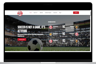 build football website sport website football tournament website soccer website