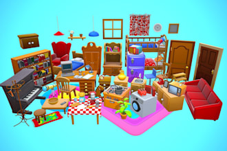 create high quality stylized 3d model packs