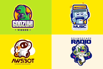 design cute mascot, cartoon character logo design