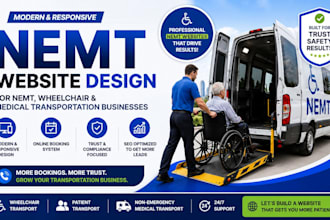 build responsive nemt website, wheelchair and medical transportation website