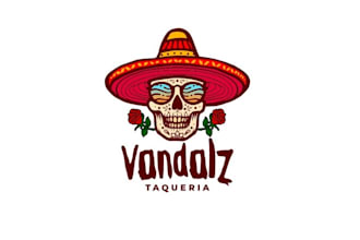 design up coming taco tequila restaurant logo
