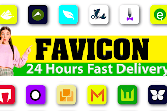 design professional favicon for website and brands