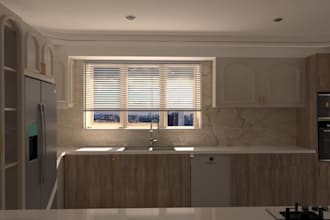 do interior design for kitchen rendering using 3ds max, vray, corona