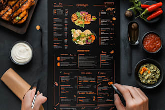 design restaurant menu, food menu, menu design