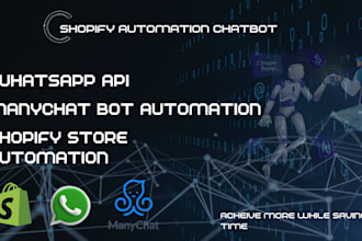 do custom shopify automation and ai chatbot manychat whatsapp ai