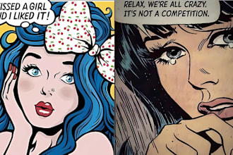 design retro vintage illustration retro comic book pop art, retro vintage poster