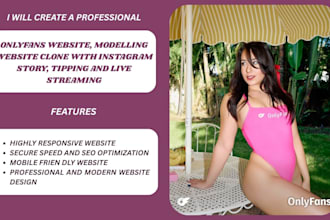 create onlyfans website, modelling website clone with instagram story