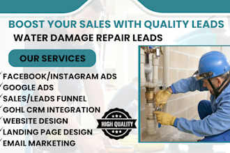 generate water restoration leads water filtration pipe repair water damage lead