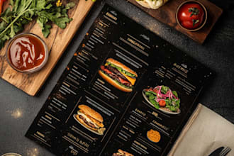 design restaurant menu, food menu and digital menu design