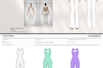 create professional tech packs ready for clothing manufacturers