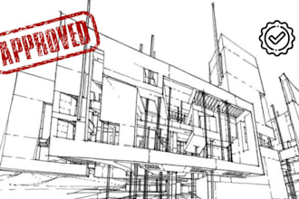 civil engineering, architectural drawing, pe stamp, for USA city permit