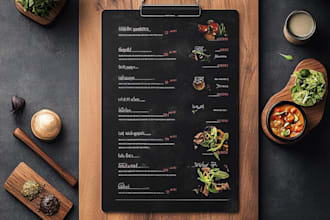 food menu design, restaurant menu design, food flyer