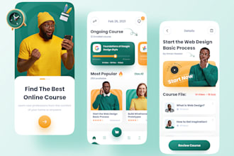 do mobile app UI UX figma design with animation app mockup wireframe prototype