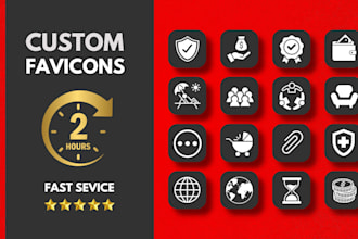 do professional favicon or icon design or app icons