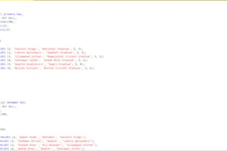 write sql, mongodb queries and design database, erd