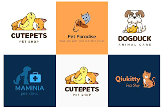 provide animal,pet,day care,portfolio,shop logo design