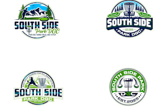 design luxury disc golf logo with multiple revision