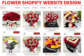 design flower shopify store flower website flower store florist website