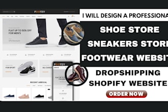 design shoe shopify store footwear dropshipping website sneakers website