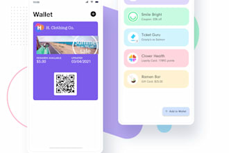 develop an google wallet and apple wallet loyalty reward point app