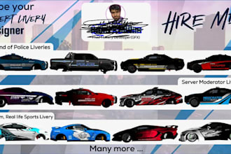 design custom livery for gta 5 fivem police, ems, and vehicle packs