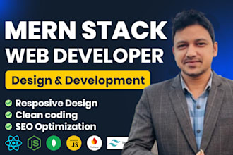 do mern stack website as mern developer with mongodb