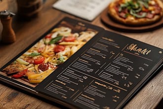 professional restaurant menu card design, food menu design
