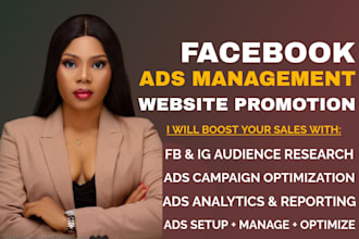 setup and manage facebook ads campaign, instagram ads, fb or meta ads marketing