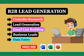 do targeted email list building, b2b lead generation, data entry