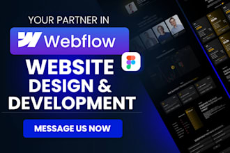 do custom webflow website  design and development as your webflow expert