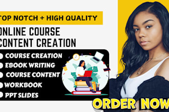 create ebook online course course content curriculum ppt slides do video course