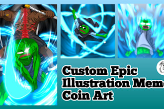 create cool illustration for your meme coin art