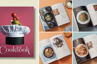 design cookbook recipe book design ebook cover design KDP book cover