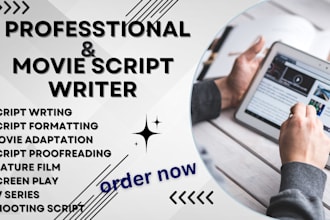 write movie script screenplay feature film script short film coverage tv series