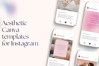 create canva templates for an aesthetic instagram feed