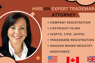 register your trademark, do patent research, file copyrights with uspto, cipo