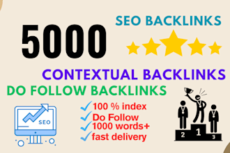 build 5000 high quality contextual backlinks for powerful SEO ranking