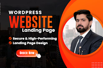 create a wordpress website design, wordpress landing page design with elementor