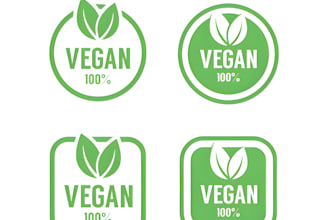 design food logo restaurant or fastfood, and vegan
