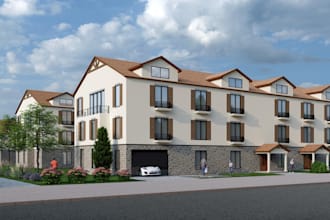 design,render,3d house exterior,commercial rendering,3d