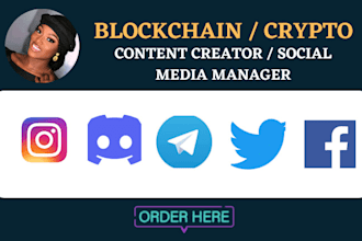 be your web3 token nft crypto social media manager and content creator