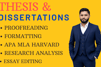 proofread, edit, and format academic thesis and dissertation