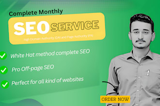 do monthly SEO service using white hat method to rank on google
