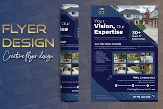 design digital, professional, real estate, company and social media flyer