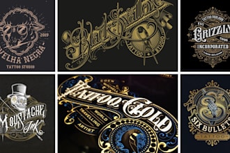 make elegant and classic logo tattoo and barbershop or any graphic design