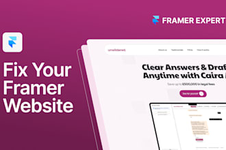 fix your framer website issues very fast