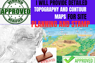 provide detailed topography and contour maps for site planning and stamp