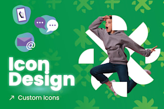 design professional custom icon design for apps websites and branding
