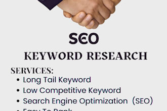 conduct expart SEO keyword research and competitor analysis for your website